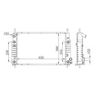 Motor Su Radyatoru Monde I / Ii 1.6 16 V / 1.8 16V / 2.0 16V 92>00 Olcu:(620×388×26) Otomatik ORIS BFR124026