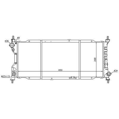 Motor Radyatoru (650×268×42) Corsa B 93-> Combo Manuel ORIS MOP059034