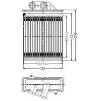 Kalorifer Radyatoru Fiat 500C Fiat 500 Fiat 500L Panda Ford Ka 1 2 / 1 3 / 1 4 (165×150×32) ORIS KFI015032