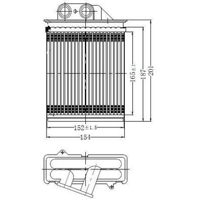 Kalorifer Radyatoru Fiat 500C Fiat 500 Fiat 500L Panda Ford Ka 1 2 / 1 3 / 1 4 (165×150×32) ORIS KFI015032