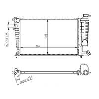 Motor Su Radyatoru P306-Xsara 93-97 1 8-1 6I  Klimali (Sekmanli) Olcu:(610×378×23) ORIS MPE154023