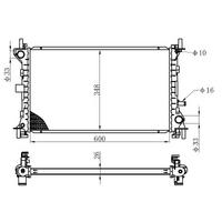 Motor Su Radyatoru (+Ac) Focus 2 0 98>05 Klimali Manuel Brazing (600×348×26) ORIS BFR011026