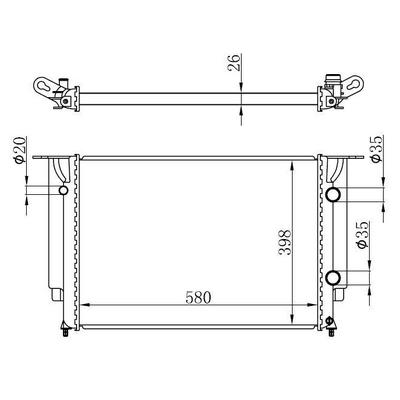 Motor Radyatoru Stilo 1.9 Jtd 01> (580×398×26) ORIS BFI038026