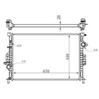 Motor Su Radyatoru Focus Iii 11>17 C Max 2 0Tdci 10>15 Mondeo Iv 07>14 S Max Galaxy 07>15 2 0Tdci / 2 2Tdci Volvo S60 Ii V60 10> V70 Iii 07>Xc70 Xc60 13>  Land Rover Discovery Sport Freelander Ii 2.0 2.2 Mekani̇k / Otomati̇k  Olcu: (670×448×26)  ORIS BFR10