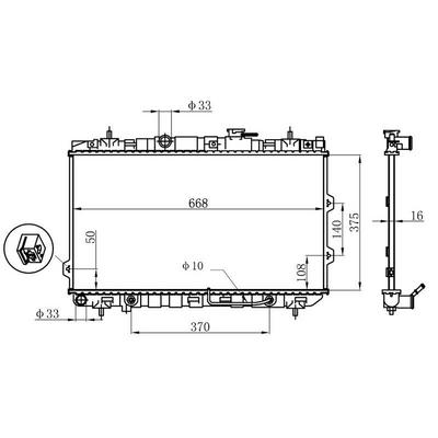 Motor Radyatoru (375×668×16) Cerato 1 6I/2 0I 04-> Otomatik ORIS BKI053016