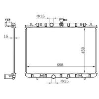 Motor Radyatoru (450×688×16) X-Trail 07-> Otomatik ORIS BNI205016