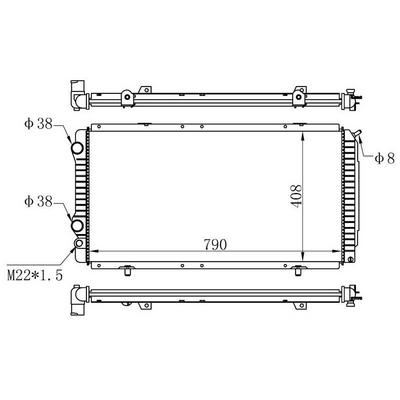 Motor Radyatoru Mekanik Boxer Jumper Ducato 2 0 Hdi 2 5D 2 5Td 2 8 2 8Td Olcu: (790×408×26) / (94 06) ORIS BFI005026