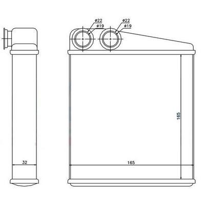 Kalorifer Radyatoru Twingo-Clio-Micra (165×165×32) ORIS KRN011032