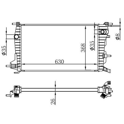 Motor Radyatoru Fluence 1 5Dci ( 630×368×16 ) ORIS BRN063016