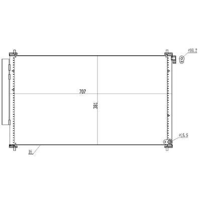 Kondanser Cr-V 2.0I-2.4I 16V 12- 707×381×16 ORIS CHN840016