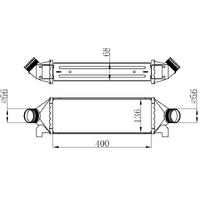 Turbo Intercol Radyatoru V184 2 0Tdci/2 4Tdci 01>06 Olcu:(400×127×73) ORIS IFR003073