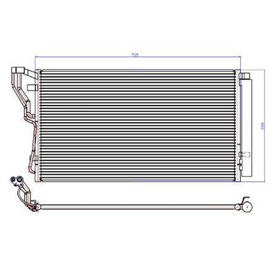Klima Radyatoru (Kondanser) Sonata 10-> Kia Optime 12-> (715×382×12) ORIS CHY636012