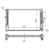 Motor Radyatoru (632×398×32) A4 96- A6 01-> Passat Variant Otomatik ORIS BAU004032