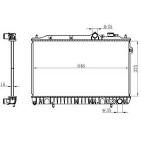 Motor Radyatoru (375×648×16) Elantra 1 5I 90-> Manuel ORIS BHY034016