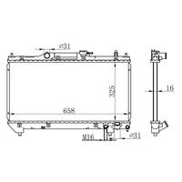 Motor Radyatoru (325×658×16) Avensis 2 0I 97-> Manuel ORIS BTO049016