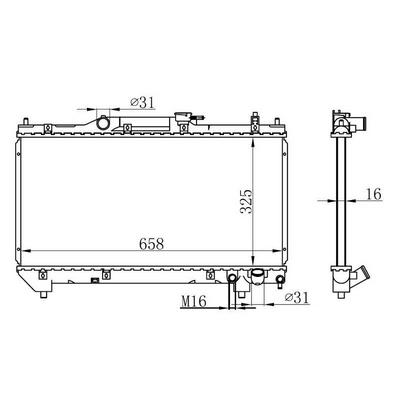 Motor Radyatoru (325×658×16) Avensis 2 0I 97-> Manuel ORIS BTO049016