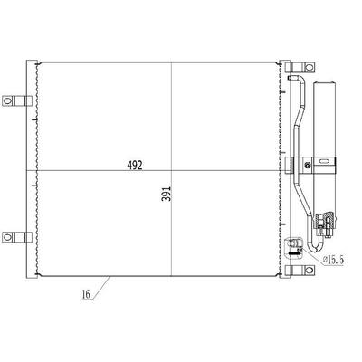 Kondanser Micra 1.5Dci 02- / Note 1.5Dci 06- 492×391×16 ORIS CNI687016