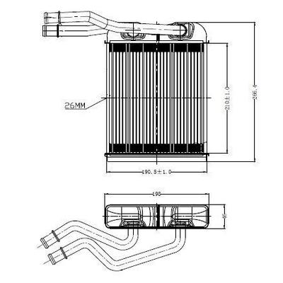 Kalorifer Radyatoru Touareg 02> Audi Q7 10> 210×190×26  Oto/Mek Sanziman ORIS KVW019026