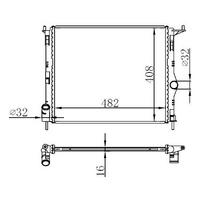 Motor Radyatoru (482×408×16) Logan 1 4/1 6 08-> Manuel ORIS BDC048016