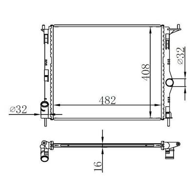 Motor Radyatoru (482×408×16) Logan 1 4/1 6 08-> Manuel ORIS BDC048016
