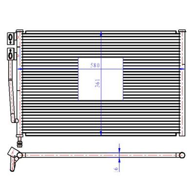 Klima Radyatoru (Kondanser) Fiesta/Fusion 1 25/1 4/1 6 Efi/1 4Tdci 02-08 ( 580×361×16 ) ORIS CFR219016