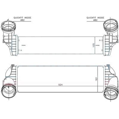 Turbo Radyatoru Bmw  X5 E70 F15 F85  X6 E71 F16 F86 Intercooler ORIS IBM501105