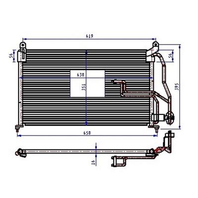 Kondanser Vectra A 88+ 630×330×16 ORIS COP036016