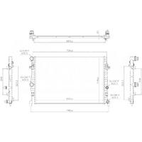 Motor Su Radyatoru ( 650×414×24 ) Golf Vii Leon Octavia 13> A3 17> 1.0 1.2 1.4Tsi ORIS BVW900022