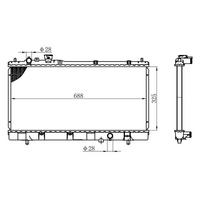 Motor Radyatoru (325×688×16) Mazda 323 98-> Manuel ORIS BMZ001016