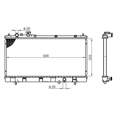 Motor Radyatoru (325×688×16) Mazda 323 98-> Manuel ORIS BMZ001016