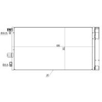Klima Radyatoru (Kondanser) Renault Fluence 1.6 16V 10> (695×351×16) ORIS CRN839016