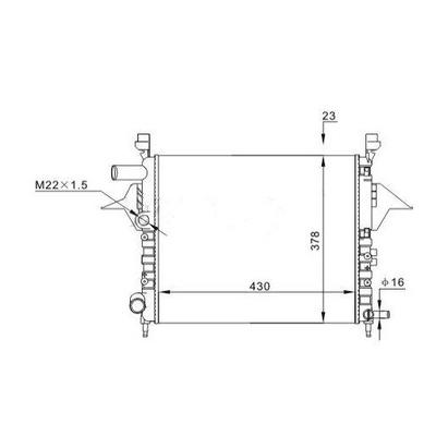 Motor Radyator Twingo 1 1 I (96 97) / (2 Sira Al+Pl) / (430×377×28) ORIS MRN125023