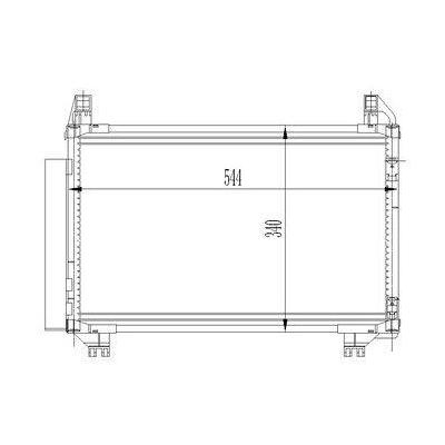 Klima Radyatoru Toyota Yaris 1.0 - 1.3 - 1.5 2005 -> ( 544×340×16 ) ORIS CTO555016
