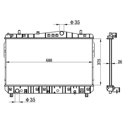 Motor Radyatoru (375×698×26) Lacetti 1 4/1 6/1 8 Manuel ORIS BCH013026