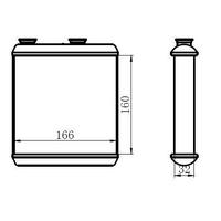 Kalorifer Radyatoru Meriva A 03-> (160×166×32 ) ORIS KOP018032