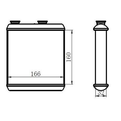 Kalorifer Radyatoru Meriva A 03-> (160×166×32 ) ORIS KOP018032