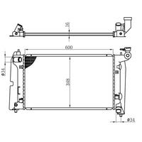 Motor Radyatoru (600×348×16) Corolla 1 4I/1 6I 01-> Manuel ORIS BTO065016