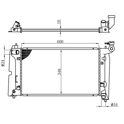 Motor Radyatoru (600×348×16) Corolla 1 4I/1 6I 01-> Manuel ORIS BTO065016