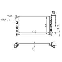 Motor Su Radyatoru Tu5Jp 106 Gti-Saxo Vts Klimali Tu3Jp / Tu5J4(1 4 / 1 6 16V) (96-03) Olcu:(32×32 ORIS MPE234023