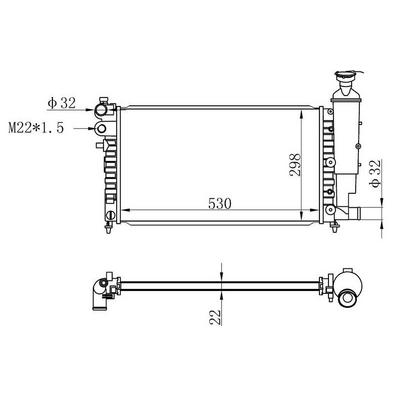 Motor Su Radyatoru Tu5Jp 106 Gti-Saxo Vts Klimali Tu3Jp / Tu5J4(1 4 / 1 6 16V) (96-03) Olcu:(32×32 ORIS MPE234023