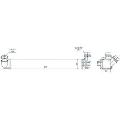 Turbo Radyatoru Megane Iii Scenic Fluence 1 5Dci 08> K9K (657×91×80) ORIS IRN506080