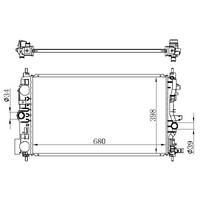 Motor Radyatoru Astra J 1 4 1 6I Cruze 1 4 1 6I 09> (680×398×26) ORIS BOP514026