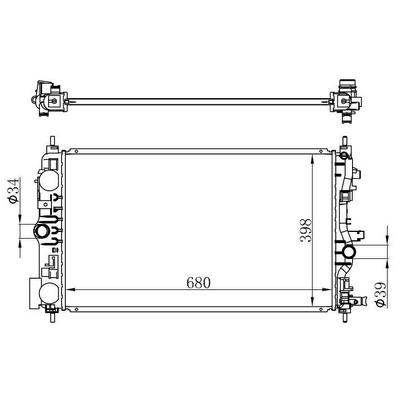 Motor Radyatoru Astra J 1 4 1 6I Cruze 1 4 1 6I 09> (680×398×26) ORIS BOP514026