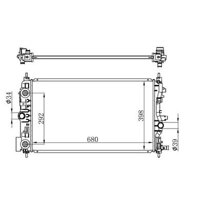 Motor Radyatoru Astra J 1 4/1 6İ-Cruze 1 4/1 6İ 09-> ( 680×398×26 ) ORIS BOP513026