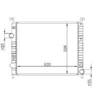 Motor Radyator Albea 1 3  (520×398×34) ORIS MFI850034