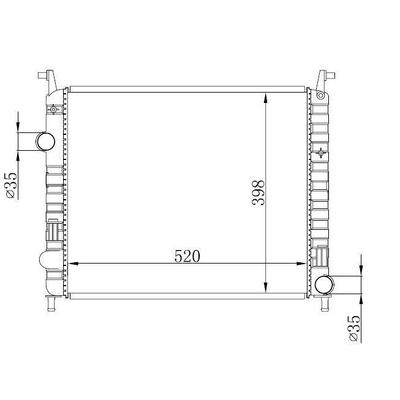 Motor Radyator Albea 1 3  (520×398×34) ORIS MFI850034