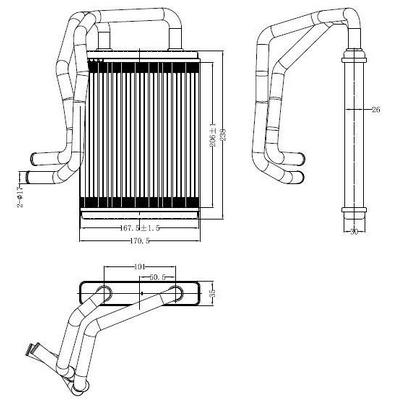 Kalorifer Radyatoru Mitsubishi Fuso Canter Fe85 Fe83 Fe711 Fe839 Fe859 06>12 Euro4 ORIS KMI053026