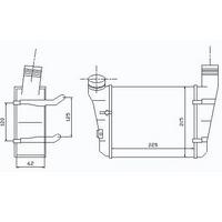 Turbo Radyatoru Audi A4 (220×217×62) 00>04 ORIS IAU002062