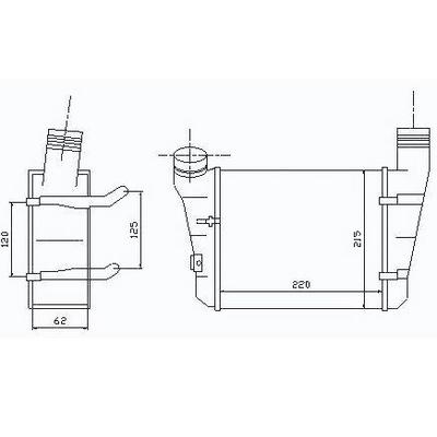 Turbo Radyatoru Audi A4 (220×217×62) 00>04 ORIS IAU002062