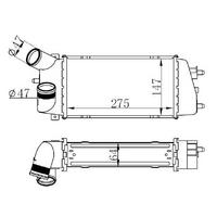 Turbo Sogutucu Radyator(Intercooler) C3 1 4Hdi 16V 02-> (275×147×64) ORIS ICI083064